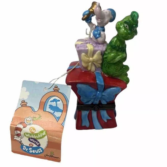 Grinch Dr. Seuss Midwest of Cannon Falls 4” Trinket Box Wubbulous World Vintage - Picture 1 of 11